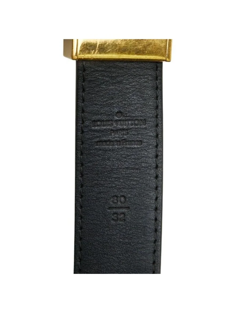 Louis Vuitton Damier Ceinture Classic Carre Belt 80 32 Brown Leather